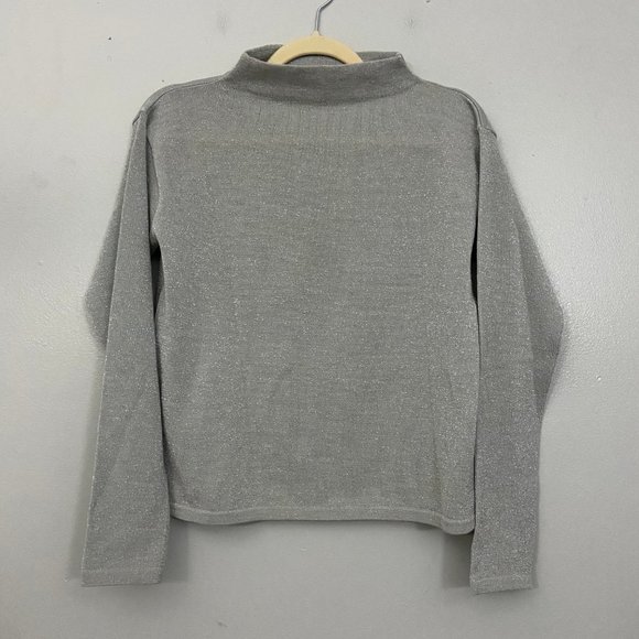 Natan Knitwear Sweaters - Natan Knitwear Metallic Gray Merino Wool Sweater